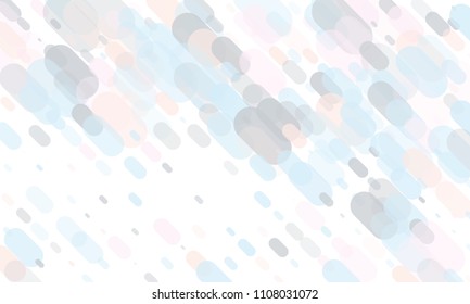 Light geometric background. Translucent, transparent ovals, ellipses with overlapping. Vector illustration. Pattern, backdrop in a modern minimalist style. Different shades of blue, pink, violet color