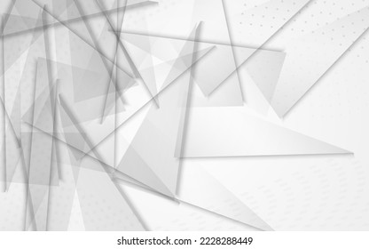 Fondo gris del vector de negocio geométrico ligero. Revista Gráfica. Presentación de formas creativas blancas. Diseño moderno.