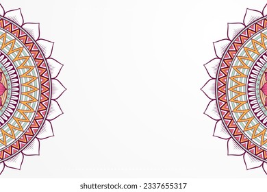 Geometrischer, hellgeometrischer, ethnischer Mandala-Hintergrund