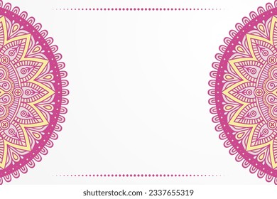 Light Geometric ethnic mandala background