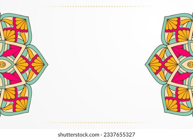 Light Geometric ethnic mandala background