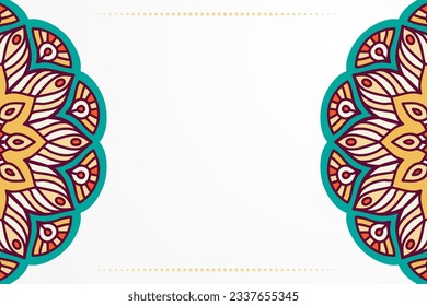 Light Geometric ethnic mandala background