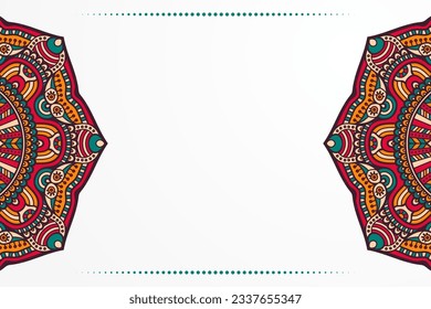 Fondo de Mandala étnica geométrica ligera