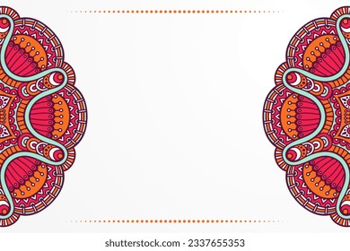 Light Geometric ethnic mandala background