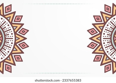 Light Geometric ethnic mandala background