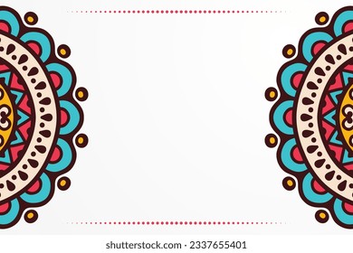 Fondo de Mandala étnica geométrica ligera