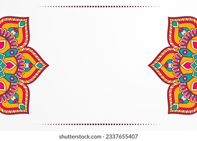 Geometrischer, hellgeometrischer, ethnischer Mandala-Hintergrund