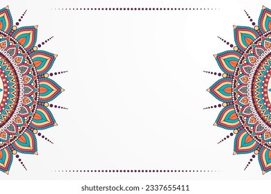 Light Geometric ethnic mandala background