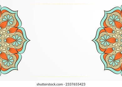 Fondo de Mandala étnica geométrica ligera