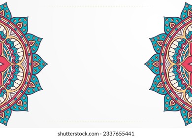 Light Geometric ethnic mandala background