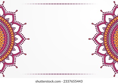 Fondo de Mandala étnica geométrica ligera