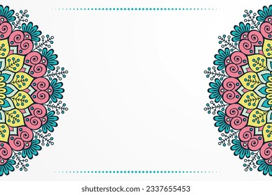 Fondo de Mandala étnica geométrica ligera