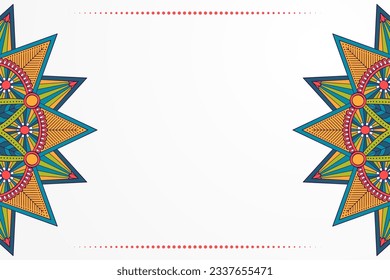 Fondo de Mandala étnica geométrica ligera