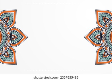 Light Geometric ethnic mandala background