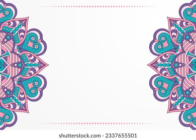 Light Geometric ethnic mandala background
