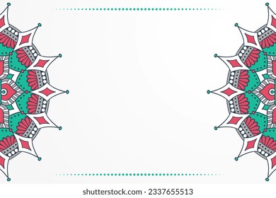 Light Geometric ethnic mandala background