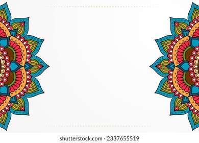 Light Geometric ethnic mandala background
