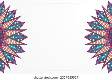 Light Geometric ethnic mandala background