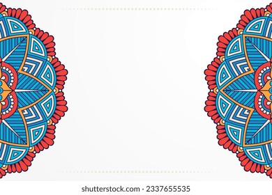 Light Geometric ethnic mandala background