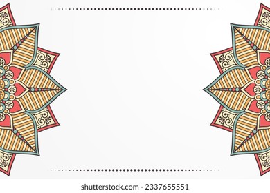 Fondo de Mandala étnica geométrica ligera