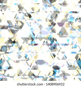 Light geometric seamless texture with transparent elements.