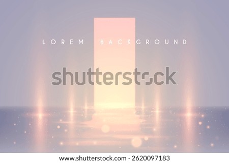 Light geometric shape with water reflection effect