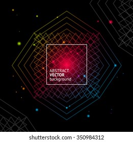 Light Geometry Background Futuristic. Vector illustration