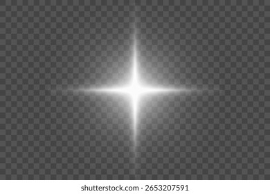 Efeito de brilho de luz, Twinkle luz estrela, brilhante luz estrela flash faísca, ilustração vetorial.