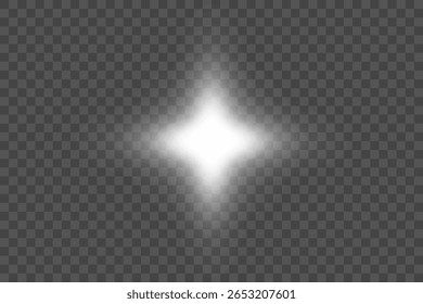 Efeito de brilho de luz, Twinkle luz estrela, brilhante luz estrela flash faísca, ilustração vetorial.