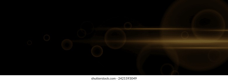 Un ligero resplandor de luz. Un destello de líneas y partículas más brillantes. Luz de neón horizontal.