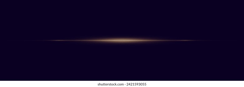 Un ligero resplandor de luz. Un destello de líneas y partículas más brillantes. Luz de neón horizontal.