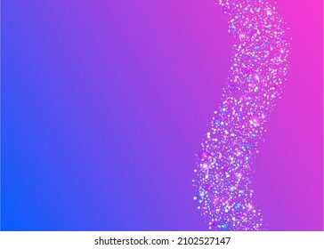 Resplandor claro. Gradiente brillante de color. Violet Disco Tinsel. Efecto transparente. Arte de lujo. Retro Burst. Confetti holográfico. Aceite brillante. Aluminio rosa ligero