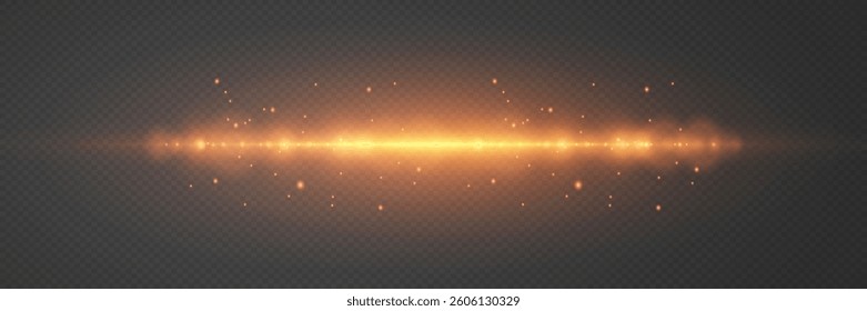 Light glare and sparkle of an explosion. A flash of sparks and lines.