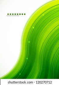 Light glittering green wave background