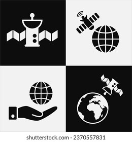 light globe icon set international earth globe icon vector illustration
