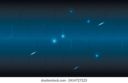 Light glow blue background. Medical and technology and science concept. Abstract hexagonal pattern. Vector illustration