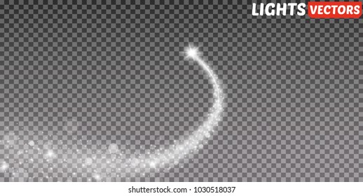 Light glow effect stars bursts with sparkles isolated on transparent background.