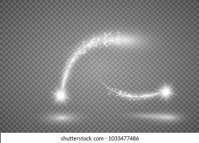 Light glow effect stars bursts with sparkles isolated on transparent background.