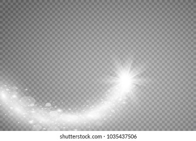 Light glow effect stars bursts with sparkles isolated on transparent background.