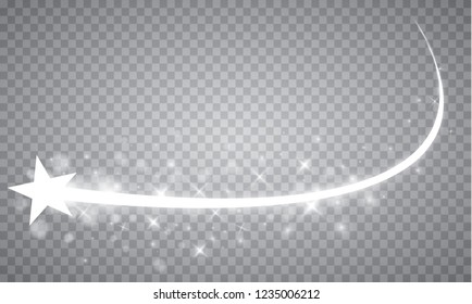 Light glow effect stars bursts with sparkles isolated on transparent background.