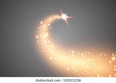 Light glow effect stars bursts with sparkles isolated on transparent background.