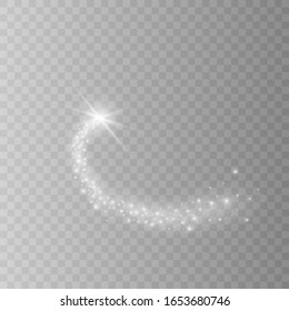 Light glow effect stars bursts with sparkles isolated on transparent background.