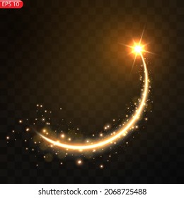 Light glow effect stars bursts with sparkles isolated on transparent background.