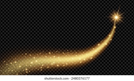 Light glow effect stars bursts with sparkles isolated on transparent background. Stock royalty free vector illustration. PNG	