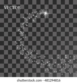 Light glow effect stars bursts with sparkles isolated on transparent background.