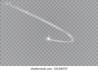 Light glow effect stars bursts with sparkles isolated on transparent background.