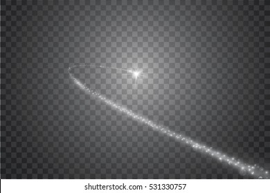 Light glow effect stars bursts with sparkles isolated on transparent background.