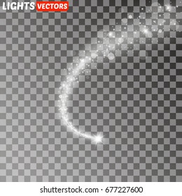 Light glow effect stars bursts with sparkles on transparent background.