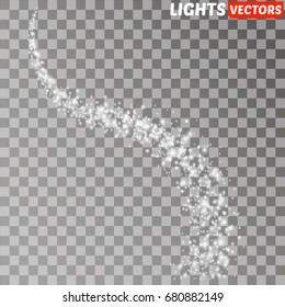Light glow effect stars bursts with sparkles isolated on transparent background.