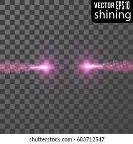 Light glow effect stars bursts with sparkles isolated on transparent background.